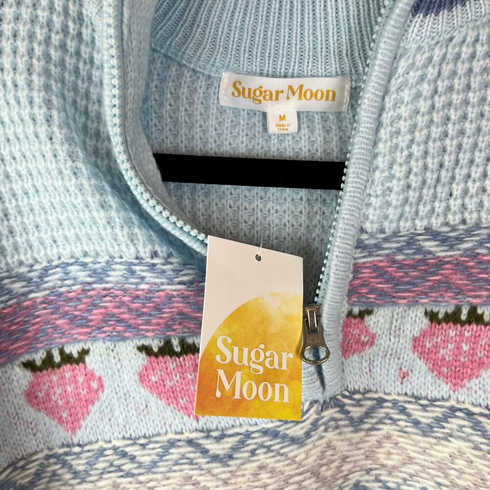 Women's Light Blue Patterned Sweater - image 5